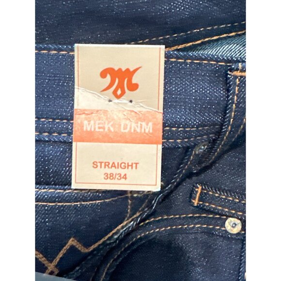 MEK DNM Jeans Mens Size 38 x 34 New Austin Denim Straight Fit Cotton Dark Wash - Picture 14 of 16